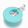 Synthetic Turquoise Pendants G-F573-C07-3