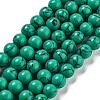 Synthetical Turquoise Gemstone Round Bead Strands TURQ-R035-8mm-02-1