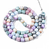 Opaque Baking Painted Glass Beads Strands EGLA-N006-008-A07-2