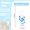 3Pcs 3 Colors Cotton Cord Wrapped Iron Moon Wind Chimes HJEW-BC0001-55-2