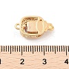 Brass Micro Pave Cubic Zirconia Box Clasps KK-C080-13G-02-3