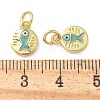 Rack Plating Brass Enamel Charms X-KK-K392-06G-3
