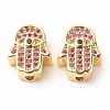 Rack Plating Brass Cubic Zirconia Beads KK-B051-03G-2