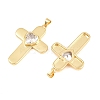 Brass Glass Pendants KK-P353-12G-04-2