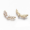 Brass Micro Pave Cubic Zirconia Charms X-KK-S359-056-RS-2