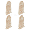 Rubber Wood Carved Onlay Applique AJEW-WH0165-95-1