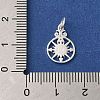 925 Sterling Silver Pave Clear Cubic Zirconia Compass Charms STER-K180-02S-2