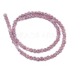 Handmade Millefiori Glass Flat Round Bead Strands LK-P010-A-01-4