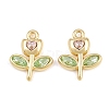 Alloy & Glass Pendants GL-CBA415D-25G-1
