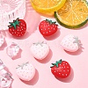 6Pcs 2 Colors Strawberry Food Grade Eco-Friendly Silicone Focal Beads SIL-YW0001-60-5