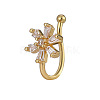 Brass Micro Pave Clear Cubic Zirconia Clip-on Nose Septum Rings WGE30AD-01-1