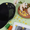 24 Bags Flat Round Cloth Cap Nail Buttons BUTT-BC0001-21D-4