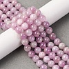 Round Grade A Natural Kunzite Beads Strands G-F289-36-8mm-4