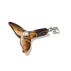 Natural Tiger Eye Pendants G-P599-03P-01-2