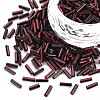 Opaque Colours Two Tone Seed Glass Bugle Beads SEED-T006-02A-01-1