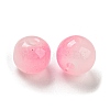 Two Tone Spray Painting Glass Beads GLAA-L046-03G-2