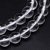 Round Natural Grade A Quartz Crystal Bead Strands G-H1648-8mm-01N-A-01-2