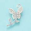 Brass Micro Pave Cubic Zirconia Charms KK-P228-45S-3