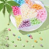 9 Style Spray Painted ABS Plastic Imitation Pearl Beads OACR-YW0001-42-6