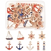 36Pcs 9 Styles Alloy Enamel Pendants ENAM-FS0002-83-1