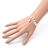 Faceted Glass Bead Stretch Bracelets BJEW-JB05488-02-5