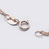 925 Sterling Silver Chain Necklaces STER-F039-45cm-16RG-2