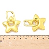 Star Brass Hoop Earrings for Women EJEW-U057-06C-01G-5