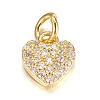 Brass Micro Pave Cubic Zirconia Charms LS-ZIRC-P060-41G-1