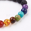 Natural & Synthetic Mixed Stone Stretch Bracelets BJEW-JB03603-3