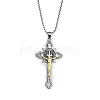 201 Stainless Steel Pendant Necklaces NJEW-C034-43E-AS-1