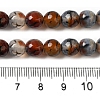 Dyed & Heated Natural Fire Crackle Agate Beads Strands G-P539-B01-15-5