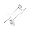 50Pcs Crystal Head Steel Sewing Craft Positioning Needles TOOL-NH0001-03C-4
