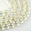 Electroplate Glass Beads Strands X-EGLA-Q062-6mm-A02-1