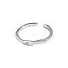 925 Sterling Silver Micro Pave Cubic Zirconia Cuff Rings FS-WGC34D4-03-1