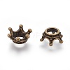 Tibetan Style Alloy Bead Caps PALLOY-WH0054-02AB-2
