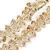 Electroplate Transparent Glass Beads Strands EGLA-P052-02A-PL02-1