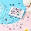 60G Baking Paint Transparent Glass Bead Caps DGLA-YW0001-63-5