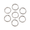 Tarnish Resistant 304 Stainless Steel Open Jump Rings STAS-N015-10-6x0.8mm-1