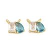 Brass Pave Cubic Zirconia Charms CU-CBA6A75-03G-10-1