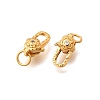 Brass Micro Pave Clear Cubic Zirconia Lobster Claw Clasps KK-G600-25G-02-2
