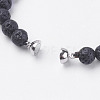 Natural Lava Rock Beads Bracelets BJEW-E326-13F-3