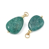 Natural Amazonite Pendants PALLOY-JF05881-01-2