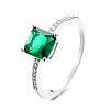 Brass Micro Pave Cubic Zirconia Finger Rings for Women FS-WG14AB5-03-5