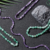 GOMAKERER 4 Strands 2 Styles Natural Amethyst & Green Aventurine Beads Strands G-GO0001-01-5