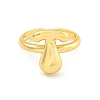 Brass Letter Open Cuff Rings for Women RJEW-G313-01T-G-2