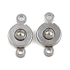 304 Stainless Steel Snap Clasps X-STAS-K311-03P-1