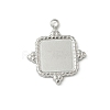 304 Stainless Steel Pendant Cabochon Settings STAS-L293-08P-1