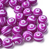 Opaque Striped Acrylic Beads MACR-S373-27A-02-3