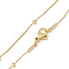 Vacuum Plating 304 Stainless Steel Satellite Chains Necklace for Men Women STAS-E001-15G-3