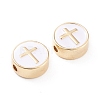 Brass Enamel Beads KK-F814-04G-1